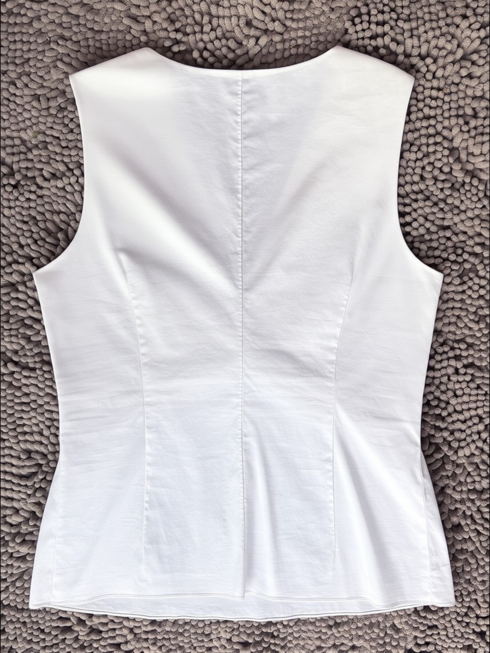 The Row White Twist-Front Sleeveless Top | Deep V | Size 6 (US S/M) - Picture 8 of 10